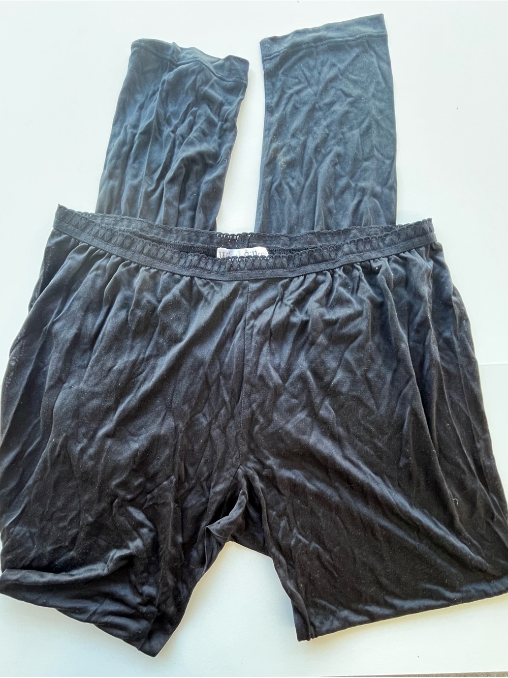 Women's Wintersilks black lightweight base layer long underwear W 28-32, L 31